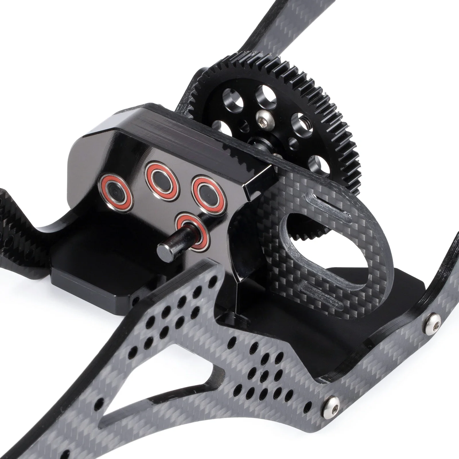 31% Overdrive 2-низкая коробка передач карбоновый хром с защитой от Delrin для 1/10 RC Crawler LCG