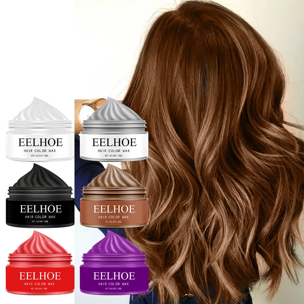 

Temporary Hair Dye Cream 30ml Portable Easy Dyeing Hair Color Wax Purple Grey Black White Disposable Hair Dyes Styling Tools