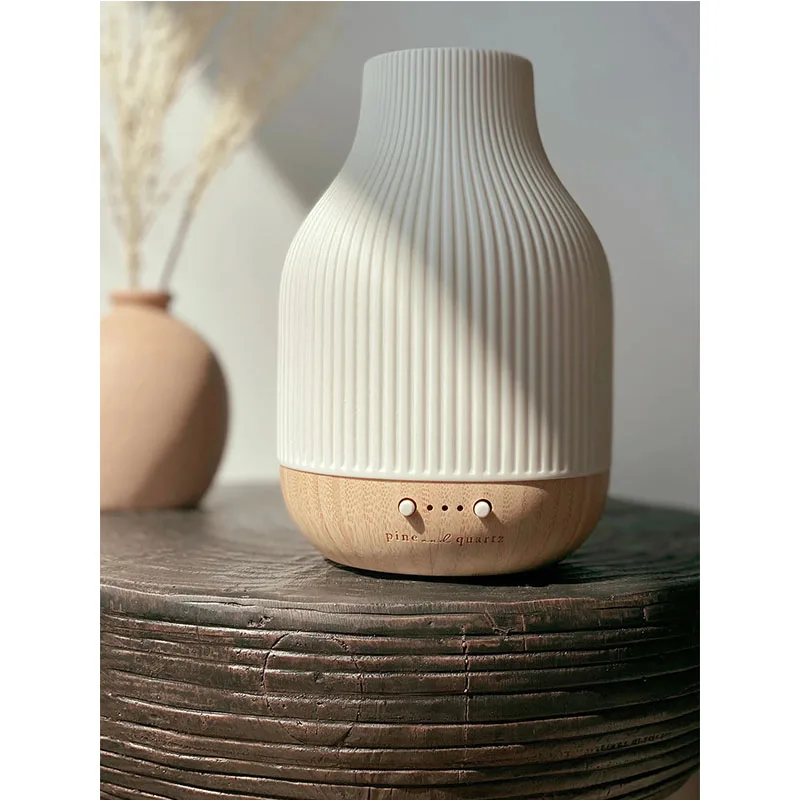 

Essential Oil Diffuser | Ceramic and bamboo Ultrasonic Diffuser | Black, Bamboo, White Colors Available