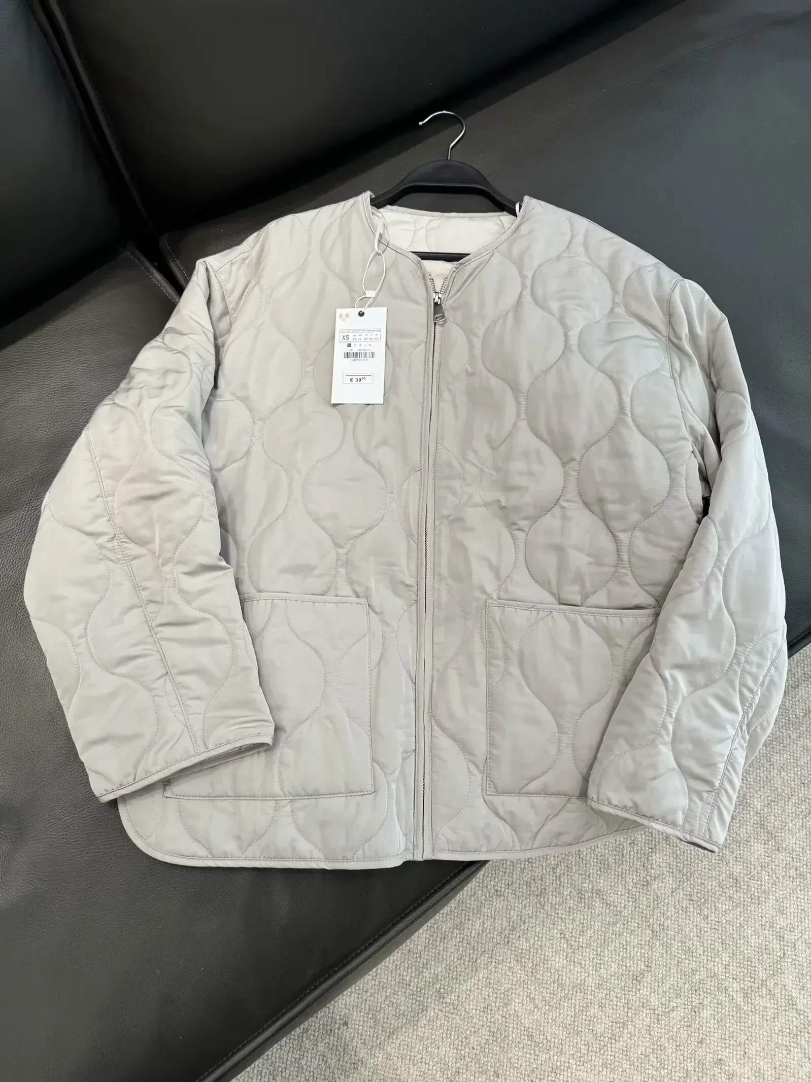 Женская зимняя новая мода с карманом и ромбовидной сеткой свободная хлопковая