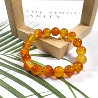 yellow amber beads bracelet natural stone bracelet for men women citrines jades strand beads bangles meditation jewelry gift