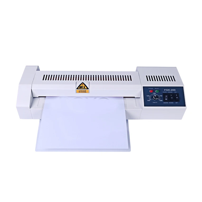 

FGK260 laminator A4 Laminating Machine Presses Photo Laminator Hot and Cold Plastic File Document Film Laminator 220V 0.5 m/min