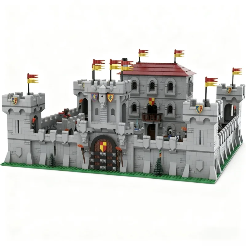 Фото 4561 деталь MOC: Средневековый Замок-крепость для тренировок рыцарей Львиных орд, конструктор, сборная модель, коллекционная игрушка, подарок №1