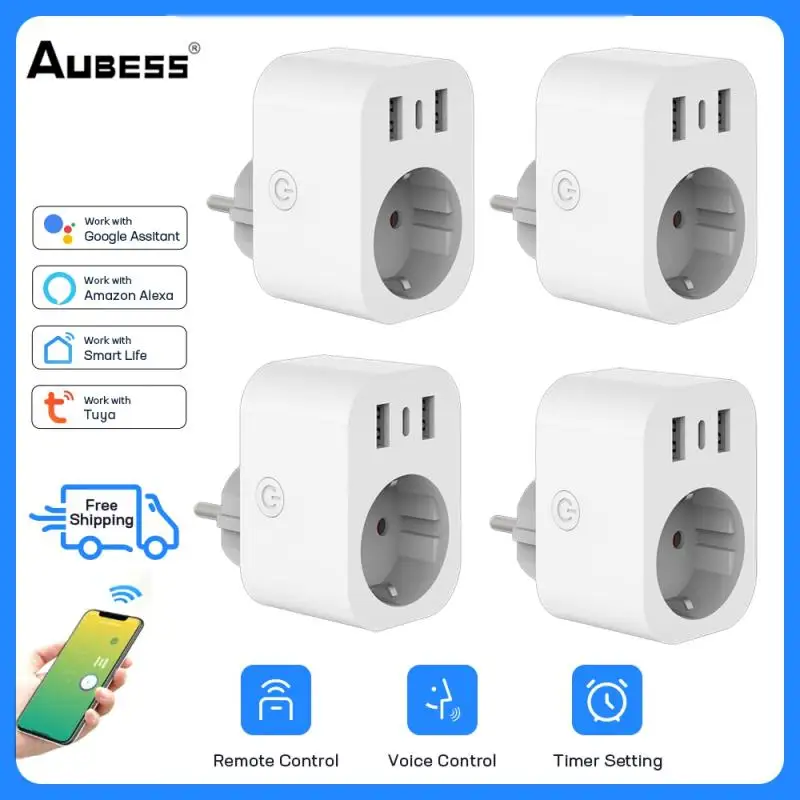 

Смарт-розетка с Wi-Fi, 16 А, с USB/портом type-C
