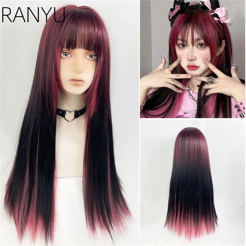 Hair Girl Cosplay Daily Use With Bangs Lolita Wigs