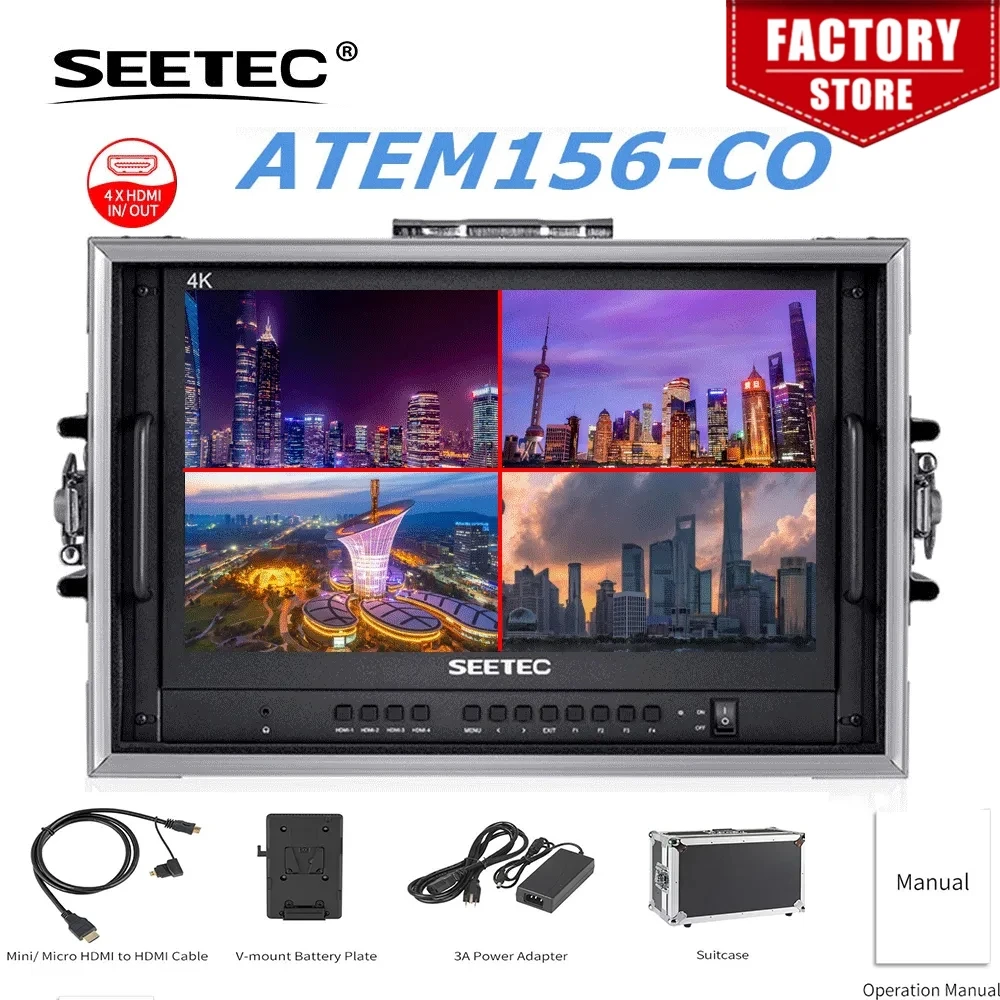 SEETEC ATEM156-CO 15 6-дюймовый 4K HDMI-режиссер Multitiview портативный ручной монитор для прямой