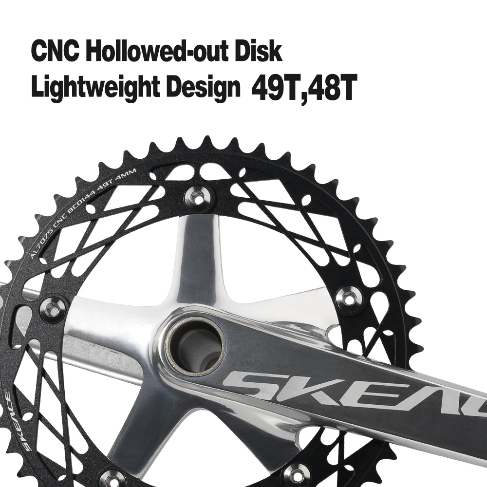 SKEACE шатуны с фиксированной передачей 49T для велосипеда 165 мм алюминиевый сплав