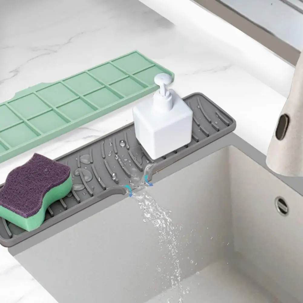 Силиконовый сливной коврик для смесителя противоскользящий быстросохнущий