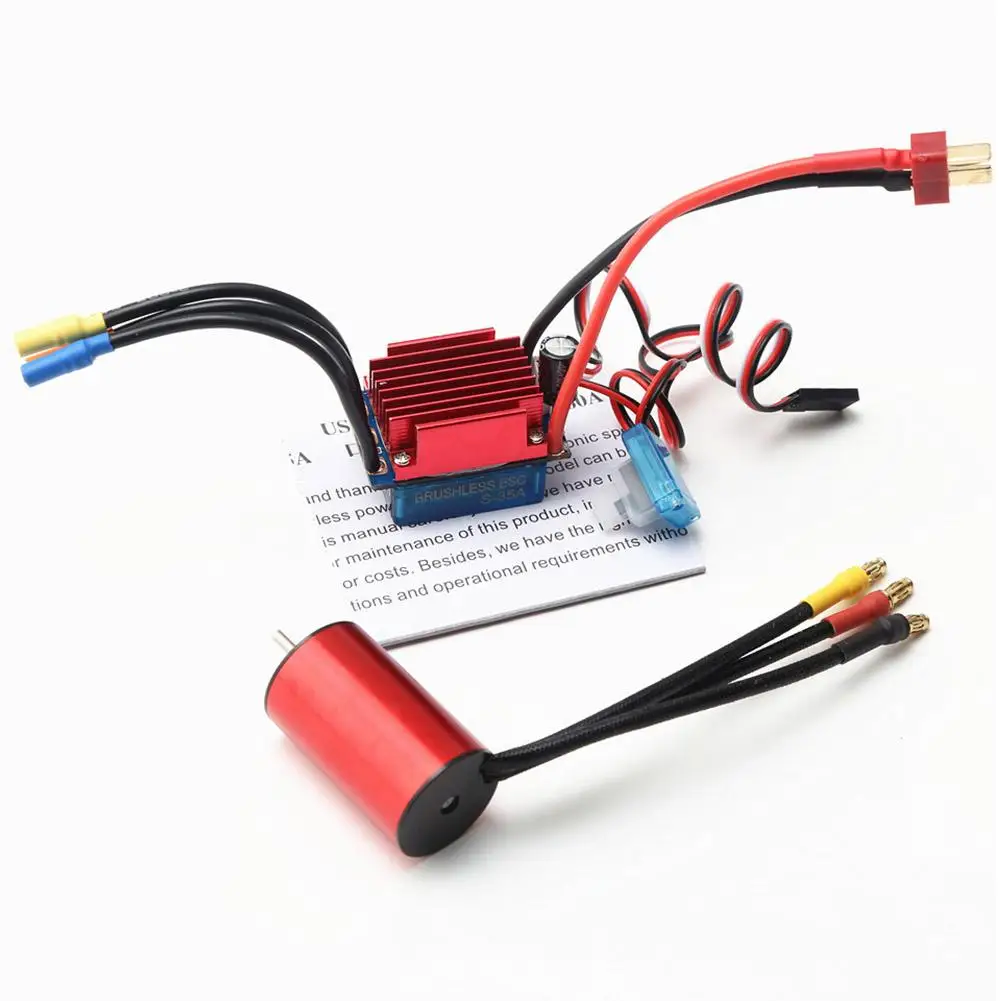 

S2845 2845 3.175mm Waterproof Brushless Motor 2800kv/3700kv/4400kv/5900kv & 35A Brushless Esc For Traxxas Trx4 Hsp 1/12 Rc Car