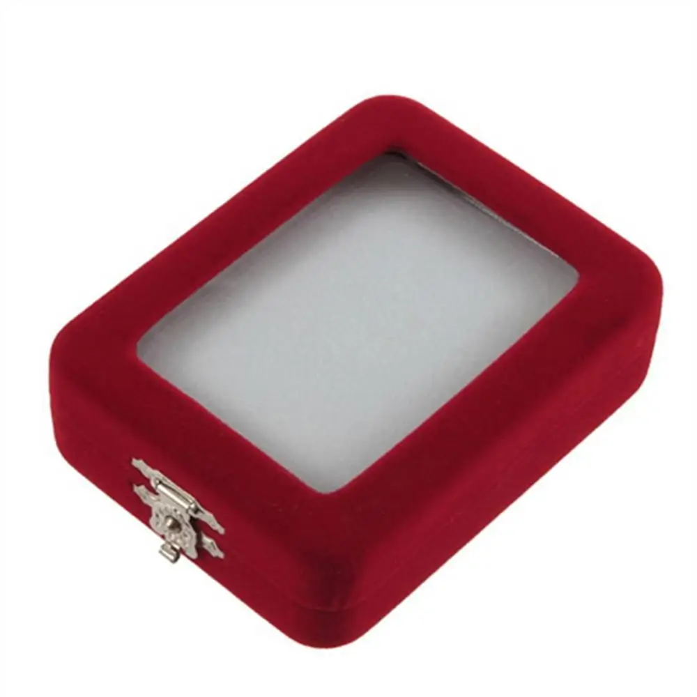 

Bracelet HOT SALES !!! Red Velvet Gift Jewelry Box Case Display Holder for Ring Bangle Earrings