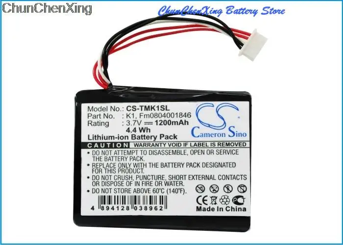 

Cameron Sino 1200mAh Battery FM0804001846, K1 for TomTom One XL HD Traffic