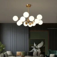 modern luxury ceiling chandelier lighting wrought iron chandelier metal copper adjustable light lamp for living room deco maison