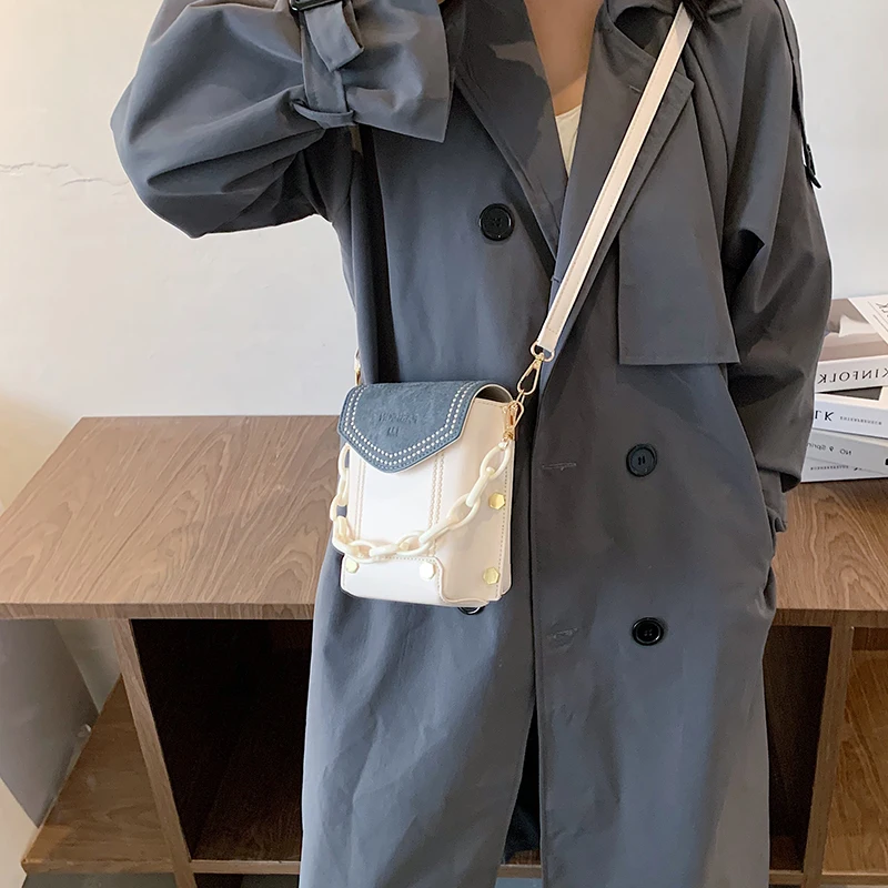 

Cell Phone Bag Women's 2022 New Fashion All-Match Shoulder Messenger Bag Stylish Good Texture Chain Handbag