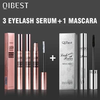 qibest eyelash makeup sets waterproof mascara and 3pcs eyelash enhancer rising eyelash growth serum longer thicker cosmetics