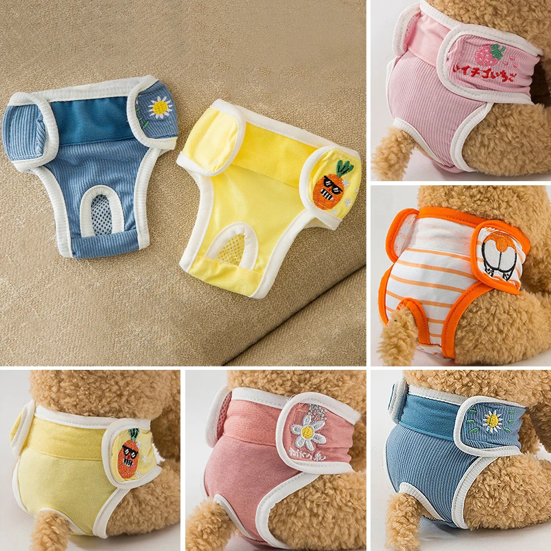 

Cute Dog Physiological Pants Sanitary Female Dog Panties Shorts Underwear Briefs For Dogs Washable Reusable Diaper XS-XXL