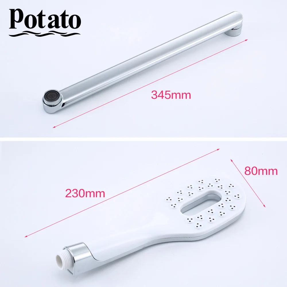 Смеситель для душа ванны и картофеля современный 2 цвета корпус из цинкового