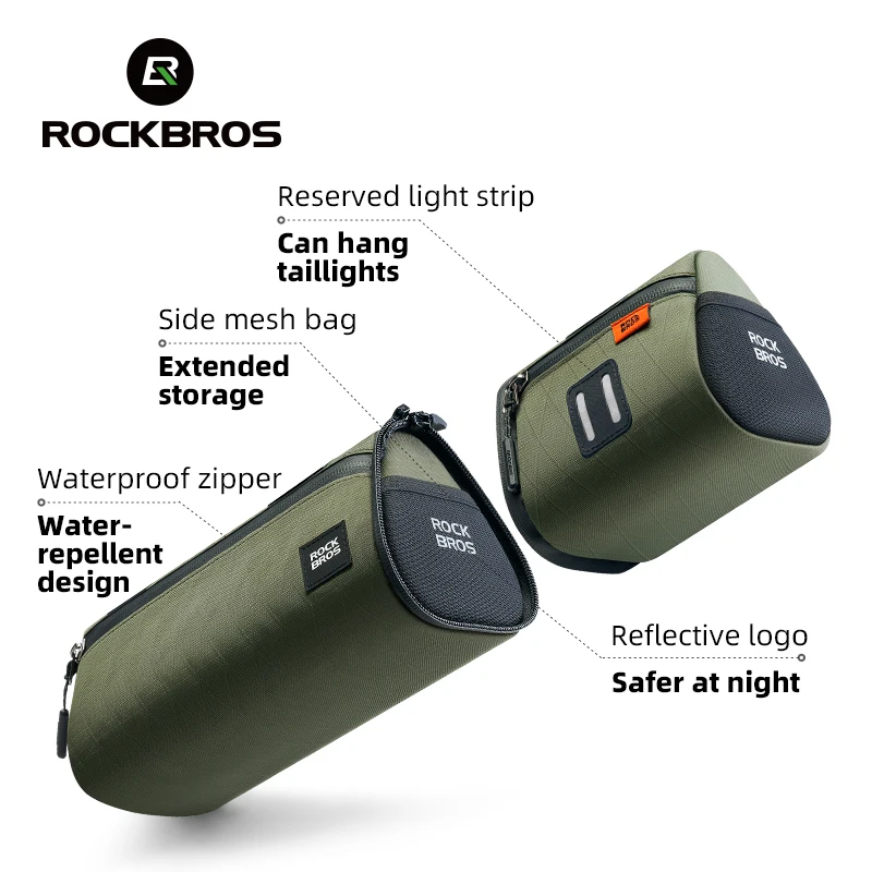 ROCKBROS Велосипедная седельная сумка с 3D корпусом непромокаемая светоотражающая