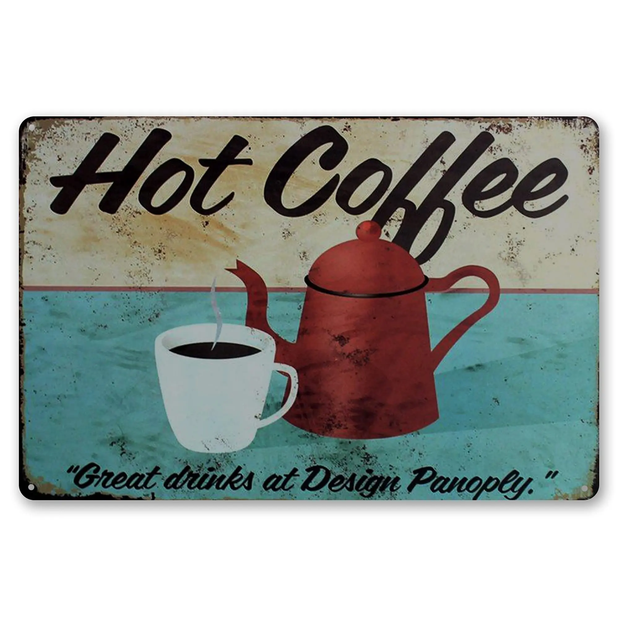 MMOUNT горячий кофе отличные напитки в дизайне Panoply жестяные знаки бар-закусочная Cafe
