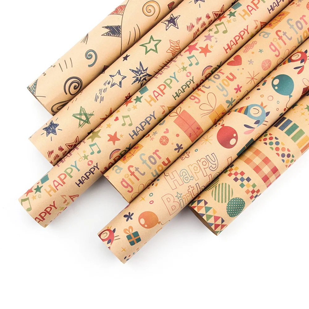 Sheets,birthday Wrapping Paper Set Festival Gift Wrap Papers