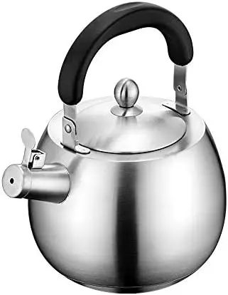 

Duty Tea Kettle Stovetop Whistling Teakettle Teapot,seamless bottom, Stainless Steel 304, Brushed finish (4L)