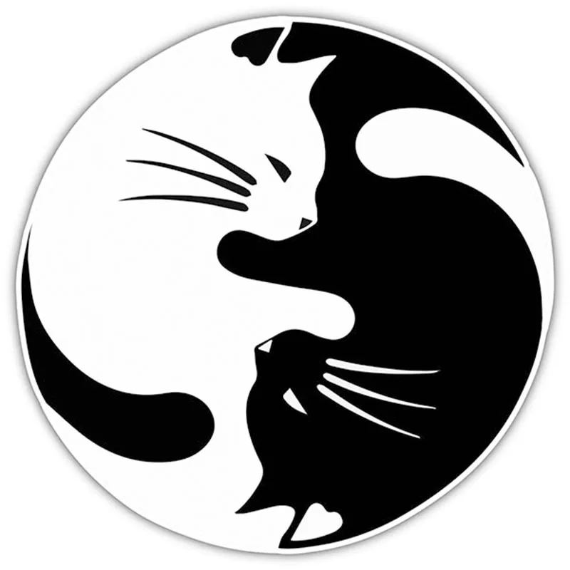 

Стикер для автомобиля Yin and Yang Pet Lover, водонепроницаемая Виниловая наклейка для грузовика, окна, бампера, двери, крышки топливного бака, 13 см * 13 см