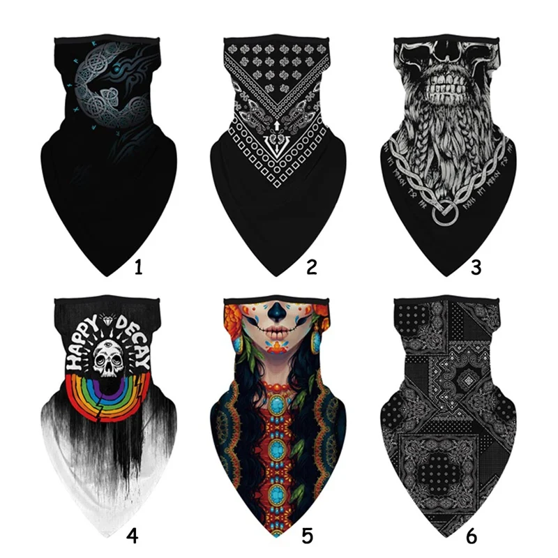 Мотоциклетный шейный Гетр с 3D принтом Балаклава для Хэллоуина Клубная брикет