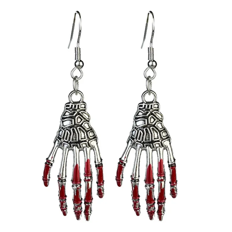 Новые серьги на Хэллоуин ужасающие кровавые пятна скелет сердце птица вечерние