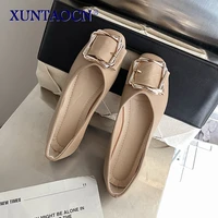 plus size 35 40 women flats boat shoes metal loafer candy color ballet flats single shoes slip on flat shoes woman zapatos mujer