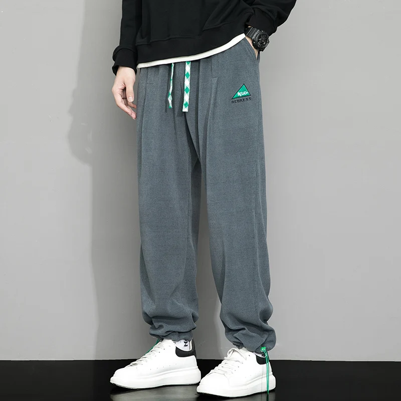 

Брюки мужские вельветовые для бега, хлопковые спортивные широкие мешковатые штаны, большие размеры 7XL 6XL 5XL Z496, 8xl