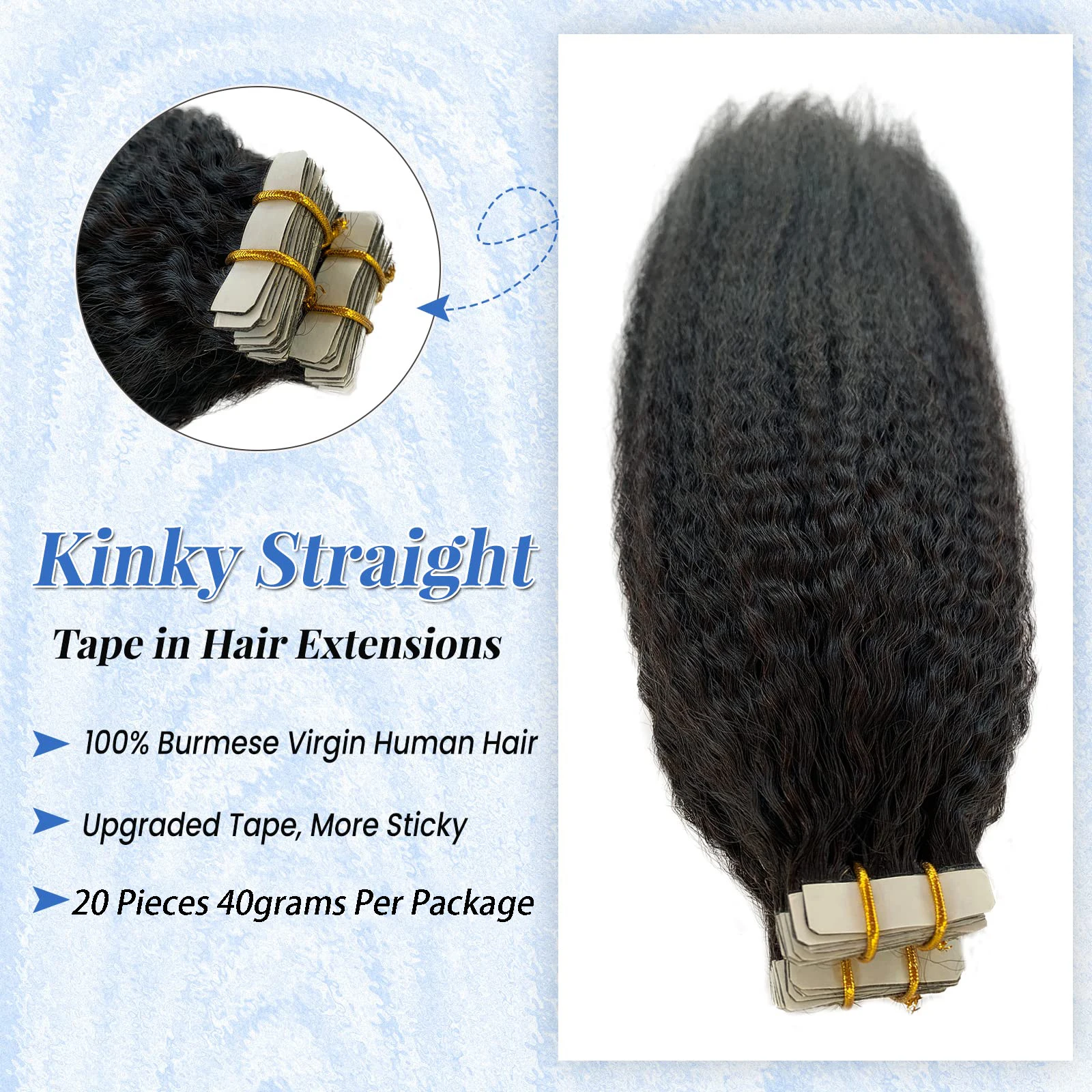 Angelove Remy Hair Tape Extensions Прямые вьющиеся на шнуровке 100% наращивание человеческих
