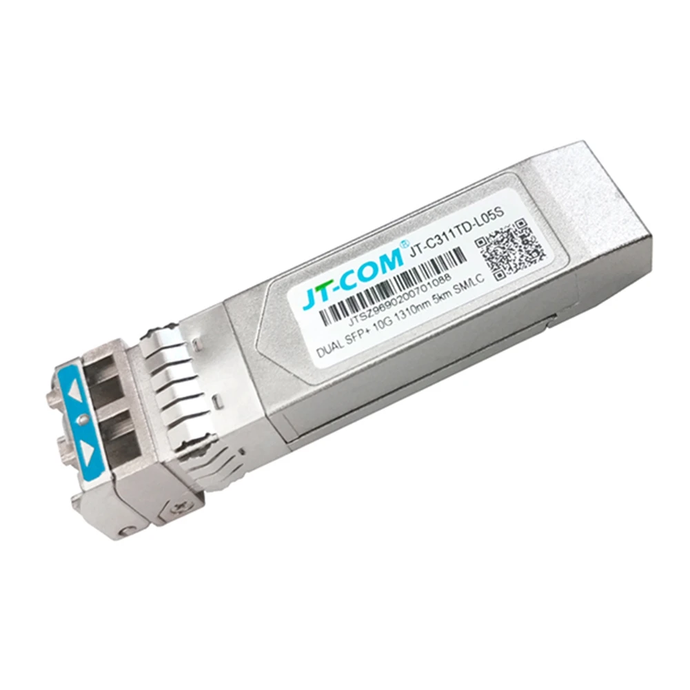 

JT-COM 10G SFP+ Duplex LC SFP Module Single Mode 5Km Optical Fiber Module 1310Nm for Mikrotik/Huawei Switch
