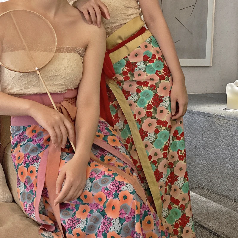 Женская длинная юбка в китайском стиле Han Element цельное летнее пляжное платье с