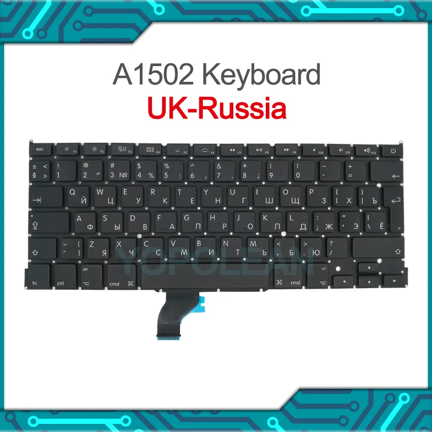 

Новый ноутбук с британской и русской раскладкой для Macbook Pro Retina 13 дюймов A1502 русская клавиатура 2013 2014 2015 года