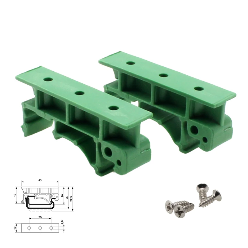 

2 шт. печатная плата 25 мм, монтажный адаптер на DIN-рейку, кронштейн для печатной платы, держатель, зажимы для переноски, адаптер для платы управления, ширина 10 мм, длина 43 мм