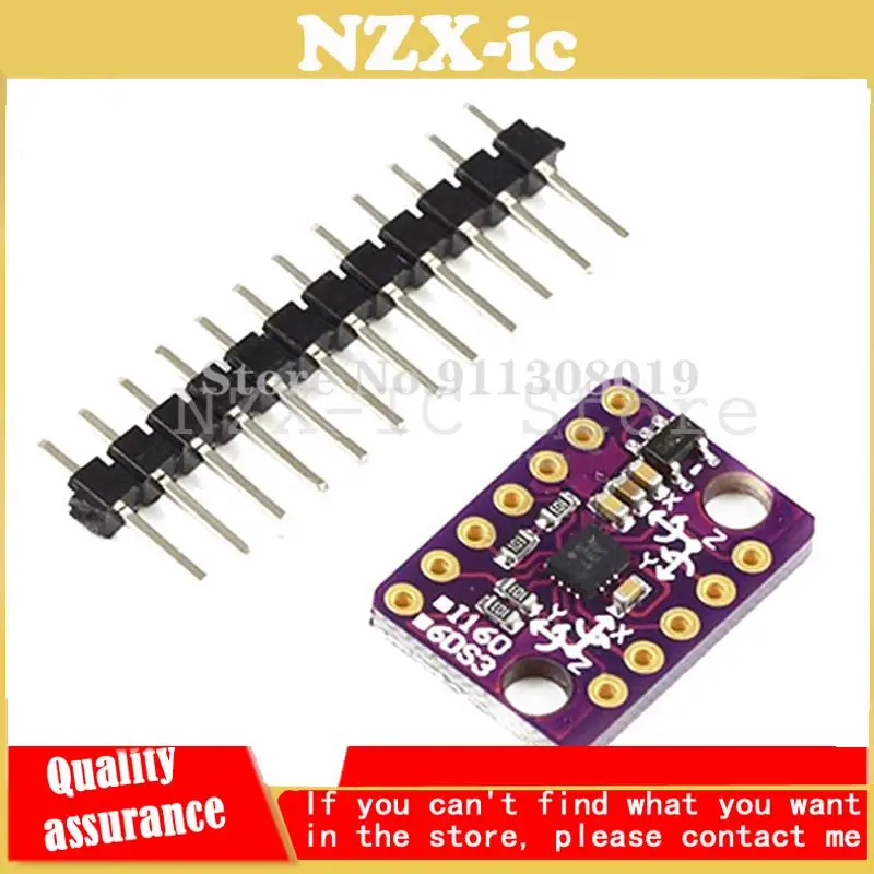 

1PCS GY-BMI160 gravity acceleration sensor module 6-axis speed gyroscope 6DOF aircraft/IIC/SPI