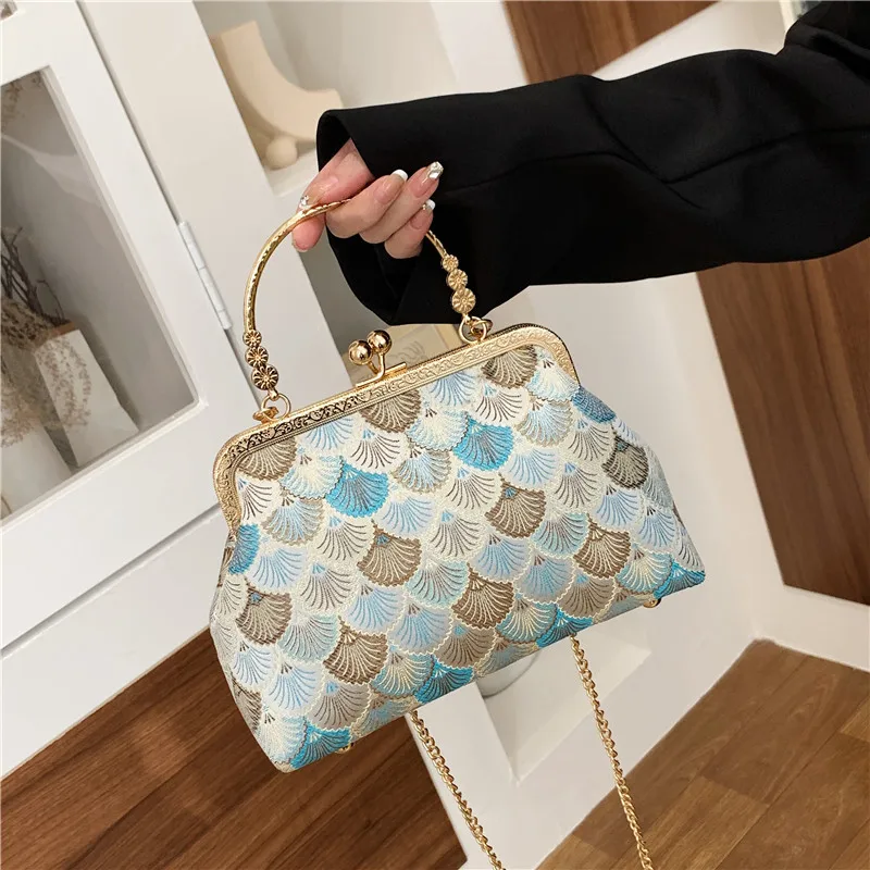 And Purse 2023 Fashion Shoulder Crossbody Bags For Women Exquisite Party Evening Clutch Bag Scallop