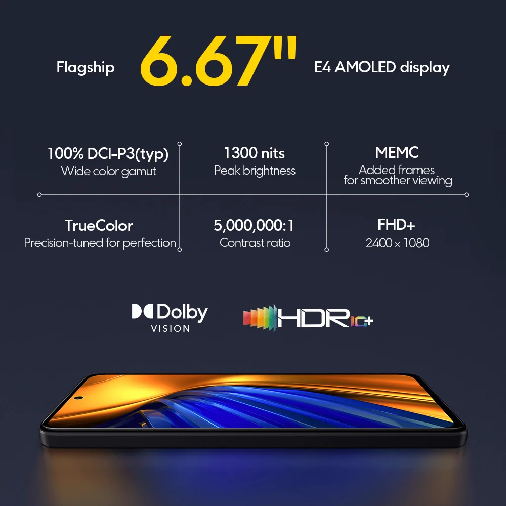 Tanie POCO F4 5G Wersja Globalna Smartphone 128GB/256GB Snapdragon 870 Octa Core 120Hz AMOLED DotDisplay 64MP Kamera OIS 67W ładowanie