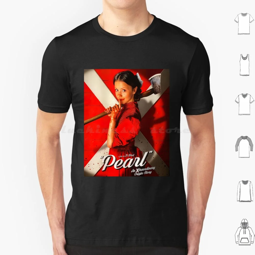 Футболка Mia Goth Pearl 6xl хлопковая крутая футболка A24 фильм Ti West фильмы ужасов X