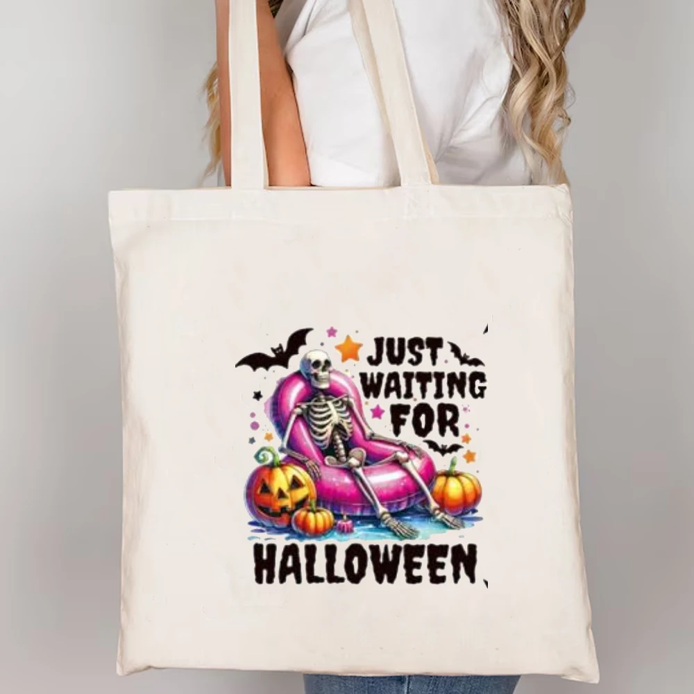 Сумка-тоут в виде черепа на Хэллоуин женская сумка-книжка с рисунком арт-подарок