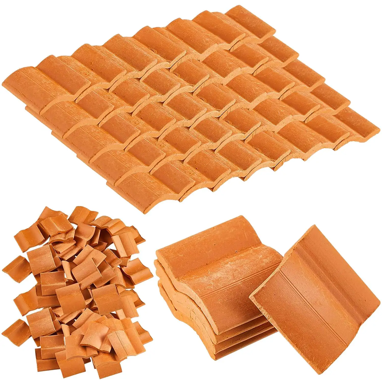 

Roof Tiles Model Set Miniature Tiles Roof Tiles Shingles Tile Model Landscape Accessories,100Pcs