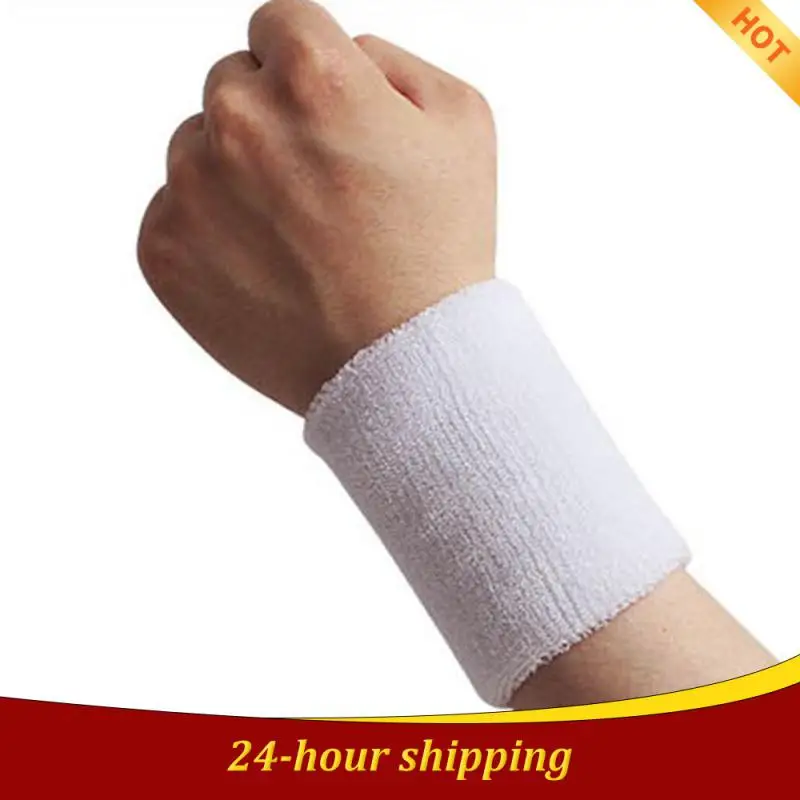 

1~10PCS Wrist Support Brace Wraps Guards Sport Sweatband Hand Band Sweat Gym Volleyball Basketball Cotton Wristbands Sports