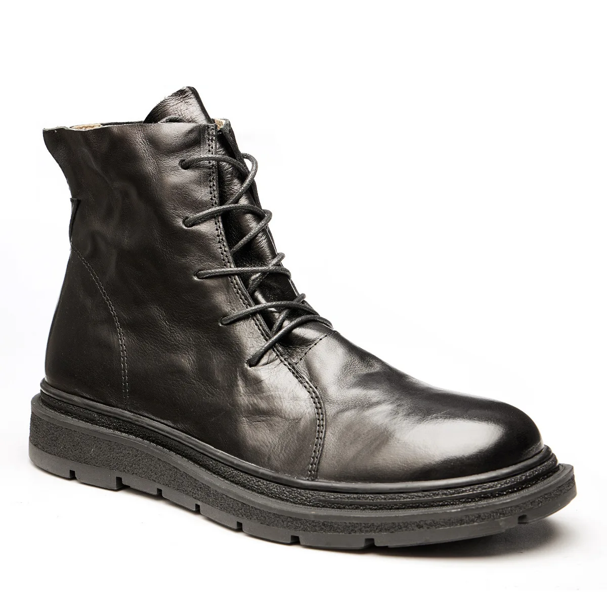 

New Autumn Winter Boots Men All-match Leather Fashion Lace-Up Men Boots Casual Shoes Cowboy Ankle Outdoor Motorcycle Boots