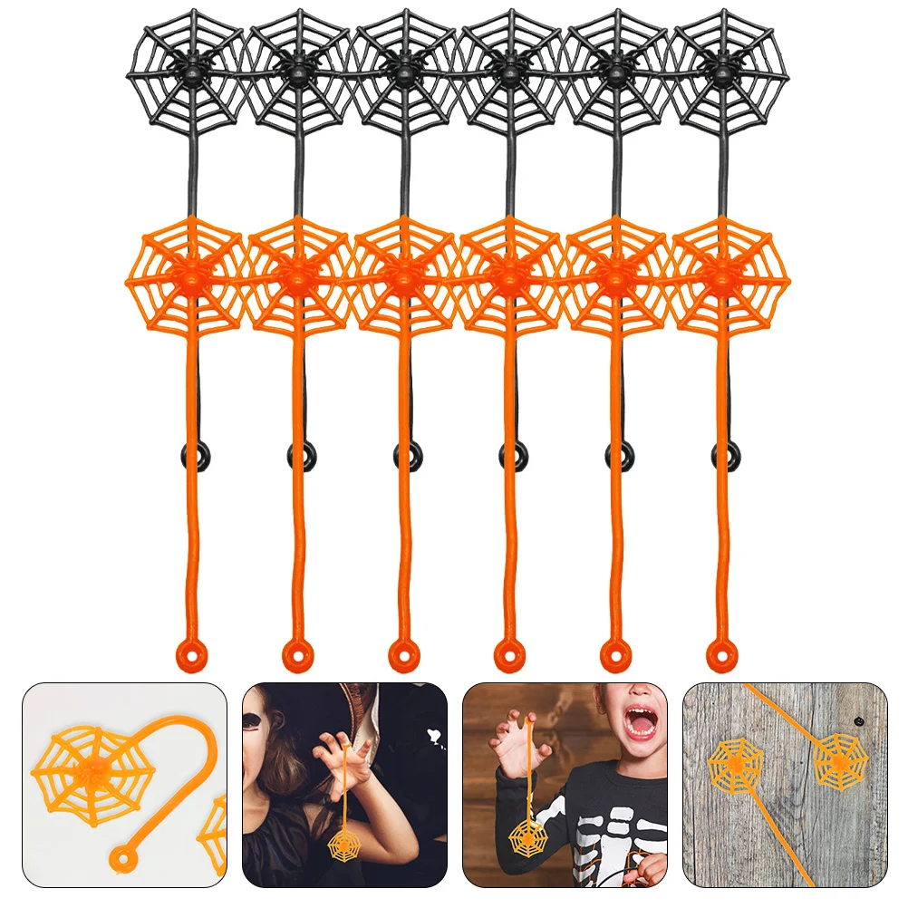 

50 Pcs Viscous Spider Web Interesting Kids Toy Animals Toys Telescopic Halloween Themed Sticky Tpr Stretchy Child Children