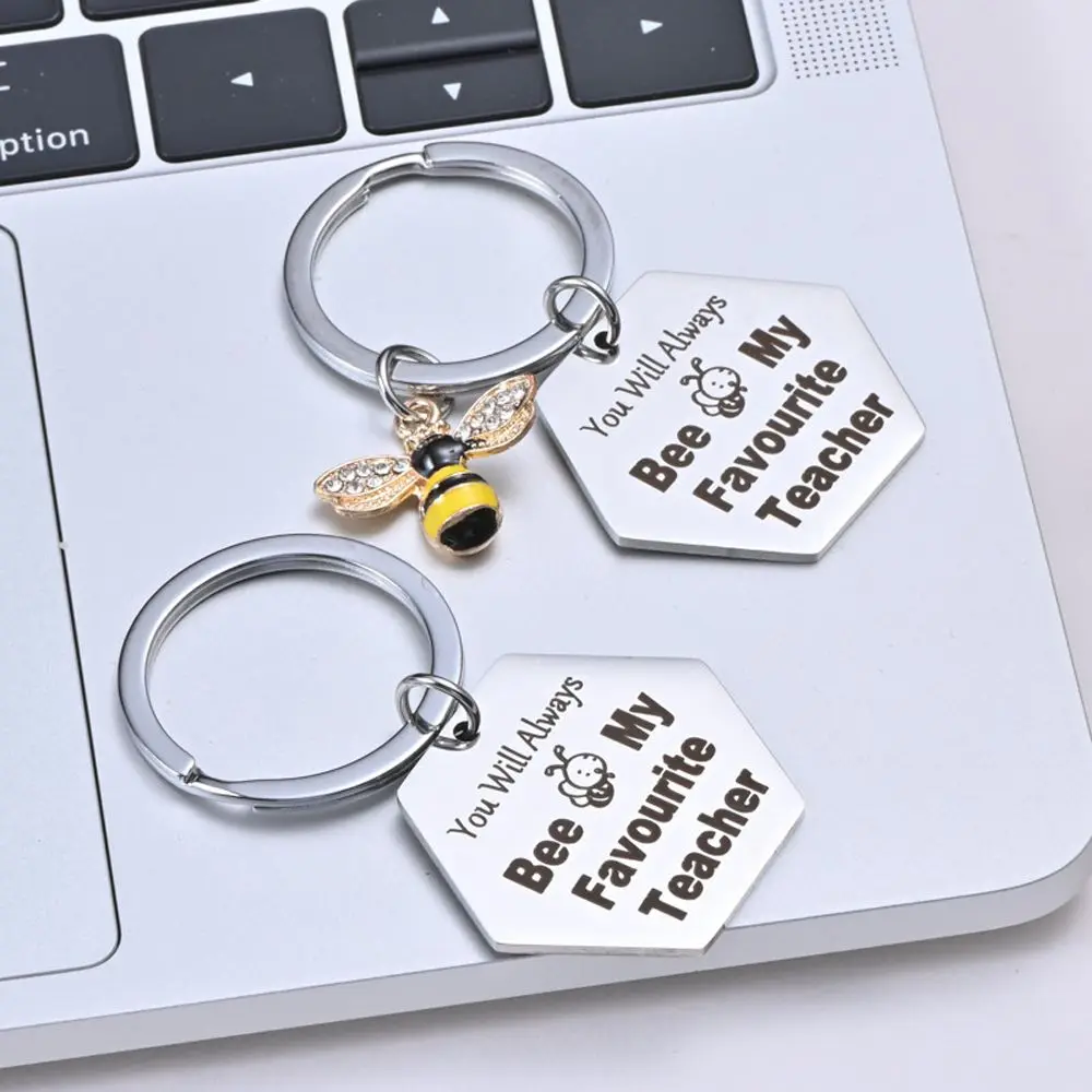 

Bee Keychain Teacher's Day Bee Happy Keychain Bee Jewelry Bee Gift Bee Lover Beekeeper and Teacher DIY Pendant