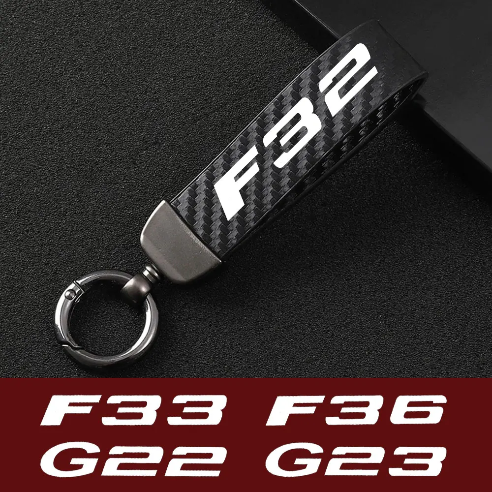 

For BMW 4 Series F32 F33 F36 F22 F23 F26 Carbon Fiber Belt Buckle Car Key High-grade Key Chain Anti-loss Durable Key Rope