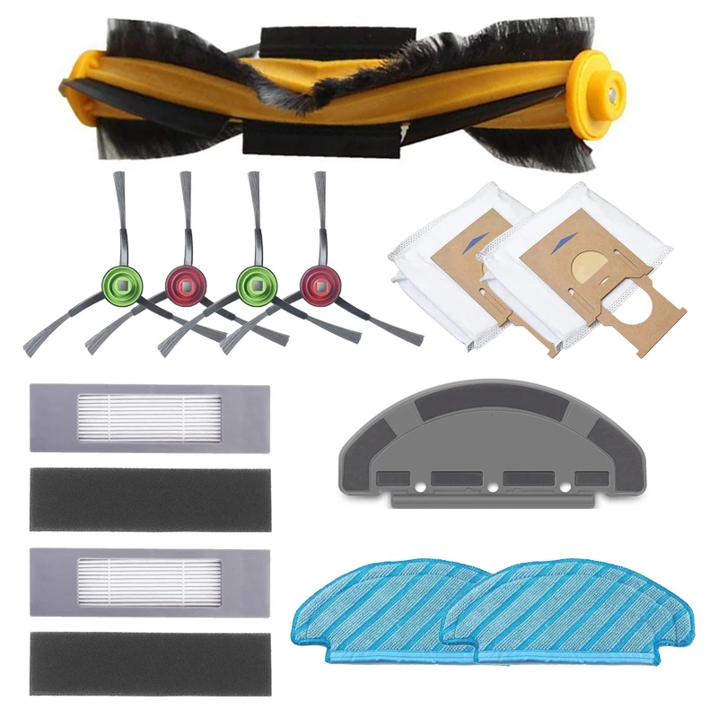 

for ECOVACS DEEBOT OZMO T8/T8 AIVI Robot Vacuum Cleaner Main/Side Brush Dust Bag Filter Mop Plate Bracket Accessories