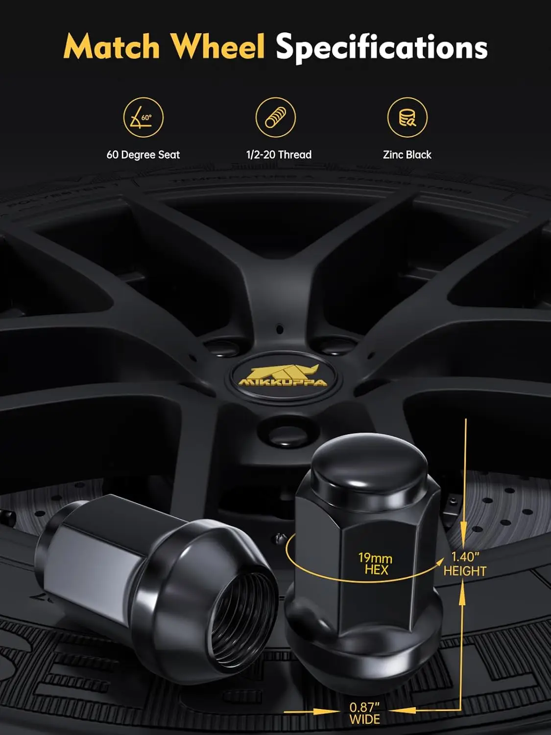 Гайка с проушиной 1/2-20 23 шт. замена 1987-2018 Wrangler JK 2002-2012 Liberty 1997-2010 Grand Cherokee Aftermarket