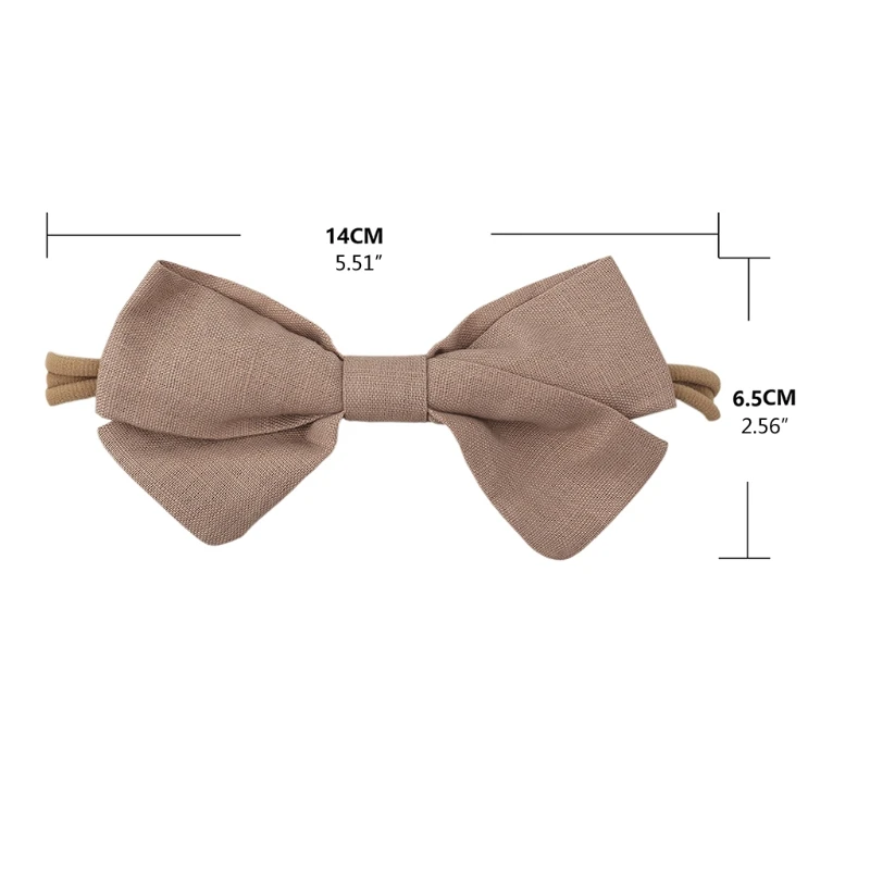 

Baby Girls Elastic Bows Headband Stretchy Knot Handmade Hair Bows Soft Cotton Solid Color Fashion Princess Hair Bands