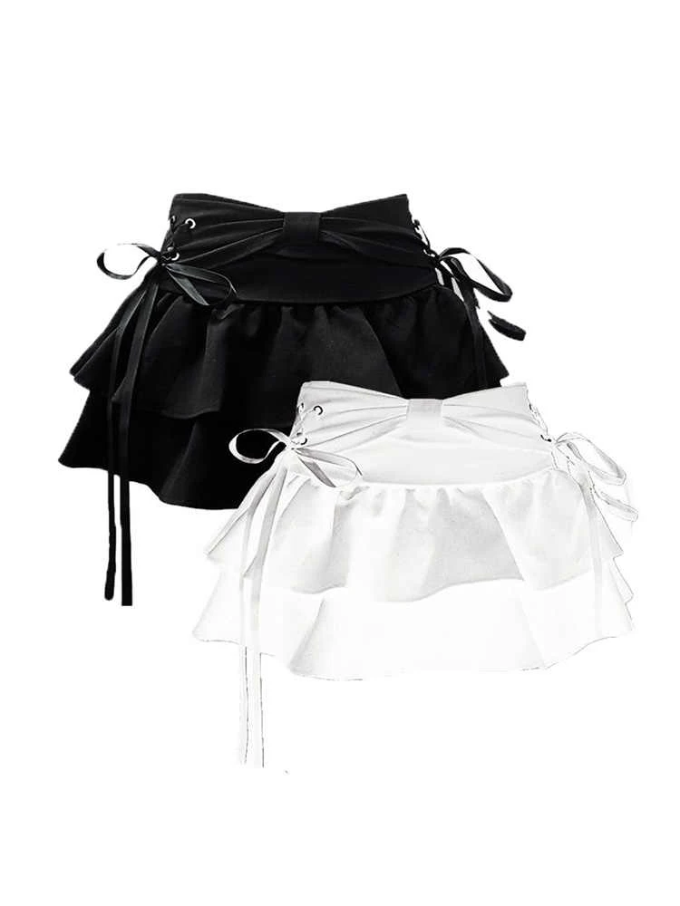 Женская черная готическая юбка трапециевидной формы винтажная эстетичная