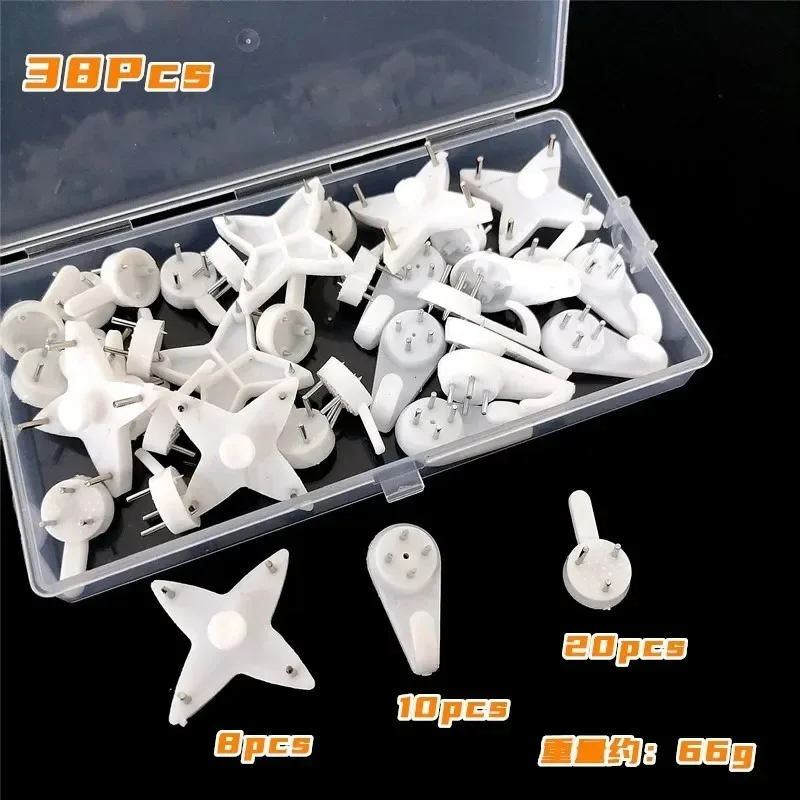 

38/50 шт. пластиковые бесшовные крючки без дырокола, комплект крючков, аксессуары для фоторамки, свадебные фотографии, невидимые гвозди, настенные подвесные настенные гвозди